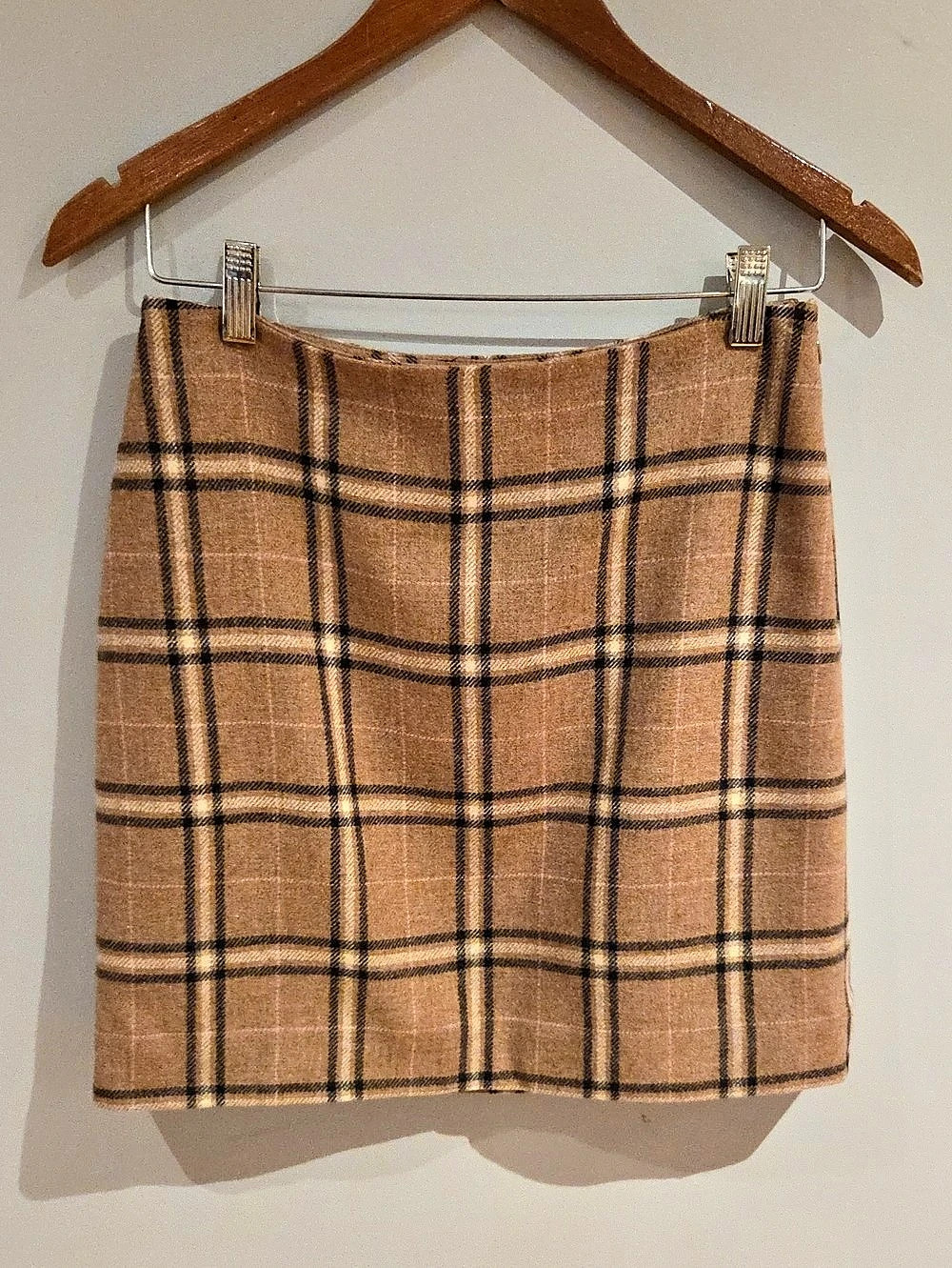 Ann Taylor Plaid Mini Skirt in Browns And Neutrals Size 4P